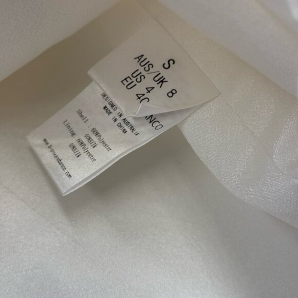 🆕 BRONX & BANCO 🧿 NWOT Evie White Strapless Bow Mini Dress, Sz S US 4 - Picture 16 of 16
